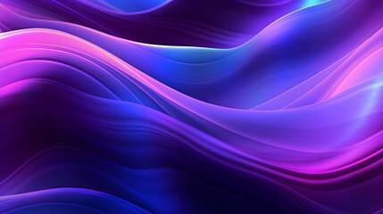 Digital purple and blue neon light glowing wave abstract graphic poster web page PPT background