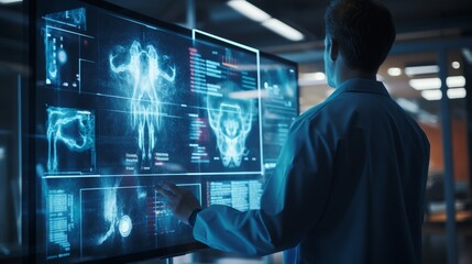 Poster -  AI analyzes patient health data to predict risk of various diseases. Anxious atmosphere The results help patients prevent disease. 