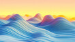 Digital fantasy gradient mountain curve abstract graphic poster web page PPT background