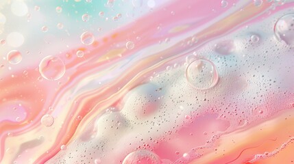 Aufkleber - This abstract pastel marble is backed with foam bubbles...