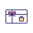 Gift card vector icon