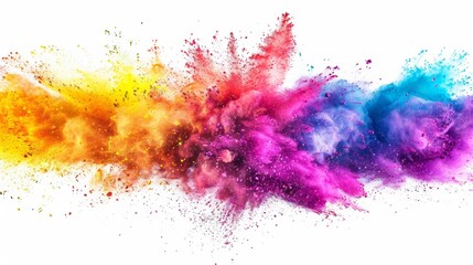 Color explosion: vibrant holi powder burst