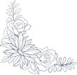 flowery design with a curved border