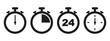 Timers icon set on transparent background. Stopwatch symbol. countdown Timer vector illustration