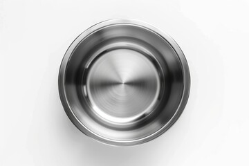 Poster - Empty white pet bowl for cat food top view mockup