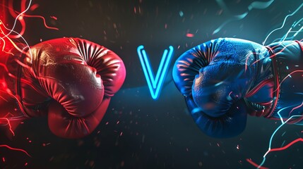 Wall Mural - A versus background showcasing the VS logo for sports and fight competitions, rendered in vector format for a wide range of contest designs