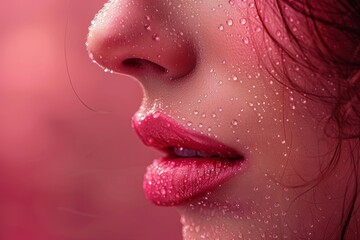 Poster - This image captures the dynamic movement of light with a vivid red background, giving a sense of energy and passion