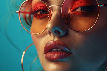 Poster - This image features a play of blurred lines and colors creating an abstract, gradient effect that invokes a sense of coolness and modernity