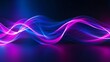 Curve blue pink purple Neon Glow Effects, Digital Illustration