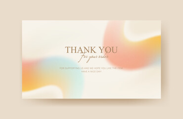 Wall Mural - thank you card template, business card, aesthetic greeting card template, printable custom small business card
