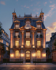 Wall Mural - french style architecture building, paris, france