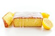 Lemon cake with white sugar icing