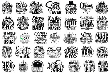 Wall Mural - Baby T-shirt And SVG Design Bundle, Baby SVG Quotes Design t shirt Bundle, Vector EPS Editable Files , can you download this Design Bundle.