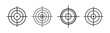 Crosshair vector set. Scope aim icons. Circular crosshairs.