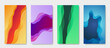 A set of four gradient backgrounds in the paper cut style for stories, banners, etc.