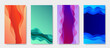 A set of four gradient backgrounds in the paper cut style for stories, banners, etc.