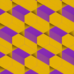 Aufkleber - Mesmerizing background with 3d rendering digital illustration of multicolored simple geometric shapes