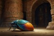 scarab beetle in the pyramid
