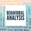 Behavioral Analysis word cloud conceptual design isolated on white background.