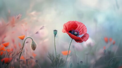 Wall Mural - Bloosm spring flower.