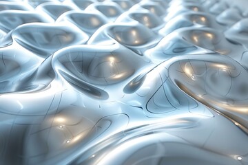 Poster - A serene image featuring a smooth, flowing white surface with soft shadows, creating a calming and sleek look