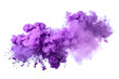 purple color smoke explosion isolated on transparent or white background PNG