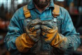 Fototapeta Lawenda - The Hands of Labor: Detailing the Wear of Work