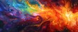 Liquid flames of color leap and swirl, igniting the darkness with their radiant brilliance.