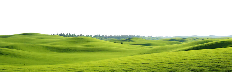 Wall Mural - Rolling green hills, cut out