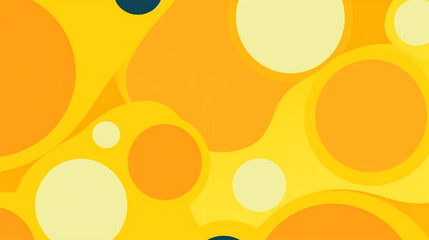 Wall Mural - abstract yellow background with circles, copy space