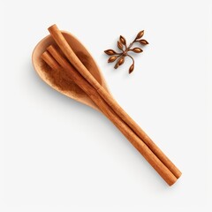 Wall Mural - wooden spoon with cinnamon