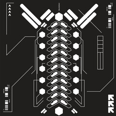 Wall Mural - techwear for cyberpunk scifi gaming seamless pattern sticker template with collection set, 2d vector
