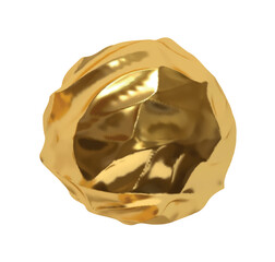 Poster - Iron gold Metaball shapes of objects realistic 3d design. Golden Meteorites asteroids comet Round ball spherical elements. Vector illustration