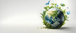 Earth day concept on white background, World environment day.

