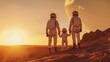 © Helga P-A. - A family of astronauts conquer Mars. The concept of colonization of Mars