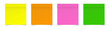 © Irina Shats - Set of square paper stickers. Stick in notes. Yellow, orange, pink and green neon colors. Multicolor post it notes. Sheets of paper. Tag, sticky note