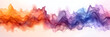 Colorful abstract watercolor waves pattern. Artistic background with a spectrum of rainbow colors. Creative design for wallpaper and print. Panoramic view with copy space