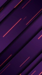 Wall Mural - Purple violet abstract corporate motion background with neon lines. Seamless looping vertical tech motion design. Video animation Ultra HD 4K 2160x3840