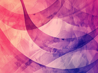 Wall Mural - A colorful abstract painting with a pink and purple background