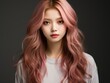 © hakule - Woman With Long Pink Hair Posing for Picture