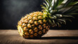 pineapple on wooden table
