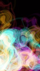Wall Mural - vertical color blast abstract background 4k loop features vector colors splashing in a black screen 