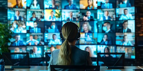 Poster - high powered virtual meetings connecting global minds and ideas for business growth and innovation