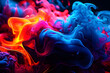 Colorful Smoke Waves in Abstract Background
