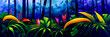 Tropische Pflanzen und Blumen in tropischen Regenwald 