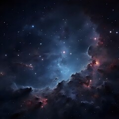 Wall Mural - Night sky with stars and galaxy
