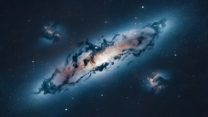 Wall Mural - Night sky with stars and galaxy