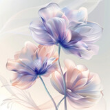 Fototapeta Motyle - pastel flowers