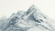 Stylized wireframe mountain peaks in a monochrome color scheme