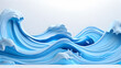 blue color 3d sea wave water landscape background wallpaper